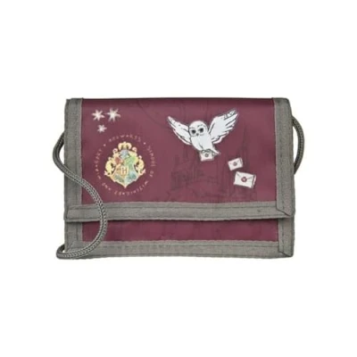 Image of Undercover Harry Potter Wallet and Neck Pouch with Velcro Fastener Zip Closure, Cord, Note Compartment Coin for Children, Boys Girls, 8 x 13 5 cm, red