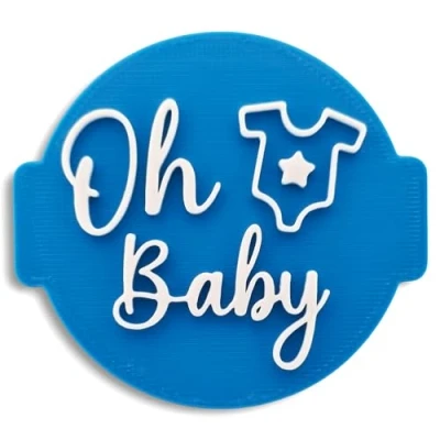 Image of Baby Shower Embosser Stamp for Fondant, Icing, Cupcake, Cake, Biscuits, Decoration (Pattern 1)