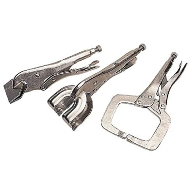 Image of Draper 33836 Self Grip Clamp Kit, 3 Pieces , Blue