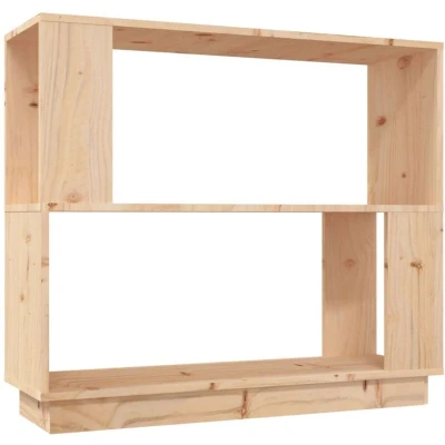 Image of vidaXL Book Cabinet/Room Divider 80x25x70 cm Solid Wood Pine