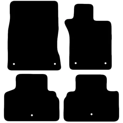 Image of Carsio Carpet Car Mats For Infiniti Q50 2014+ Onwards Tailored Fit Floor Mat Set Complete Accessory Black Custom Fitted All Weather, Anti Slip Backing &amp; Trim