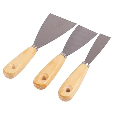 Image of 3pc Brown Carbon Steel Scraper Set 3 Sizes By Blackspur