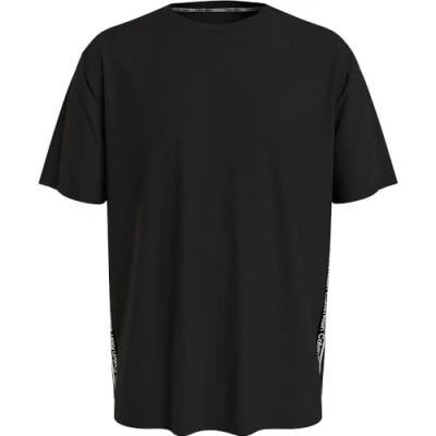 Image of Calvin Klein Swimwear CREW NECK TAPE Pyjama top, Men&#039;s, Size: Large, Black