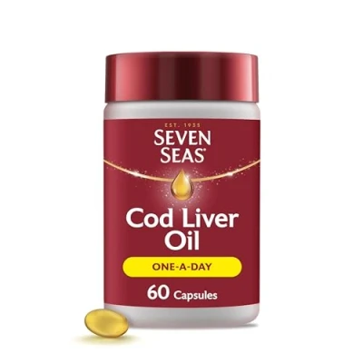 Image of Seven Seas Omega 3 Fish Oil Plus Cod Liver One a Day 60 Capsules