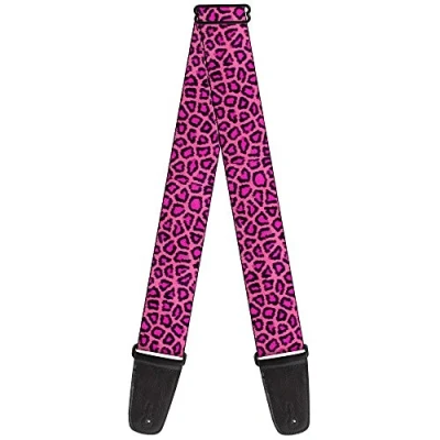 Image of Buckle Down Guitar Strap Leopard Pink Fuchsia 2 Inches Wide (GS W31201)