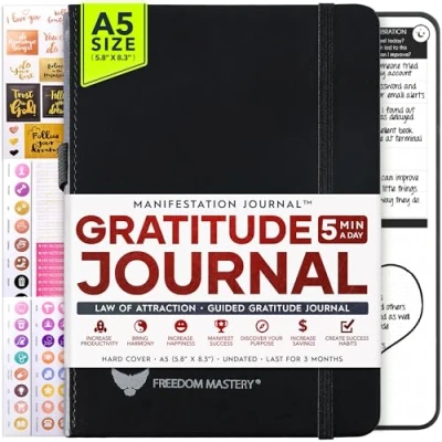 Image of Gratitude Journal A 5 Minute Journal, 90 Days Planner, Creating Your Dream Life, Positivity, Affirmation &amp; Happiness Manifestation Vision Board, Undated Daily for Women Men