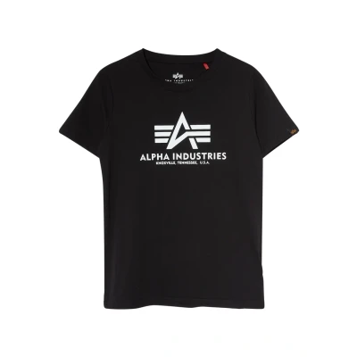 Image of Alpha Industries Print Tshirt for kids, Size: 14y, Black