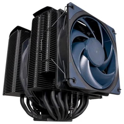 Image of Cooler Master MasterAir MA824 Stealth CPU Air Dual Heatsink, Push Pull Mobius 135 &amp; 120 Fans, 8 Superconductive Composite Heat Pipes, Full RAM Clearance Intel AMD Socket Compatible