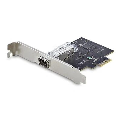Image of StarTech.com 1 Port GbE SFP NETWORK Card, PCIe 2.1 x1, Intel I210 IS, 1GbE Controller, 1000BASE Copper/Fiber Optic, Single Gigabit Ethernet NIC, Desktop/Server Backplanes (P011GI CARD)