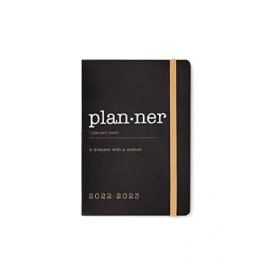 Image of Letts Eco Writers Words A6 Academic 22.23 Week to View Diary Black Kraft