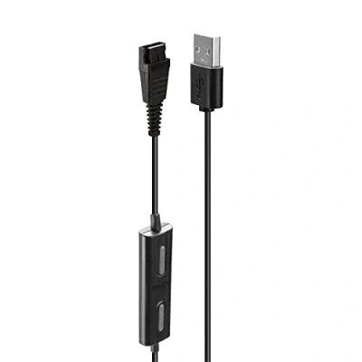 Image of LINDY USB Type A to Plantronics Quick Disconnect Headset Adapter