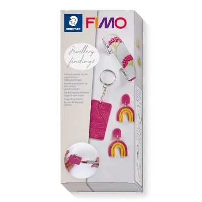 Image of STAEDTLER 8625 SET1 FIMO Jewellery Accessories Assorted Findings for Polymer Clay (Including Bangle, Earrings &amp; Key Rings)