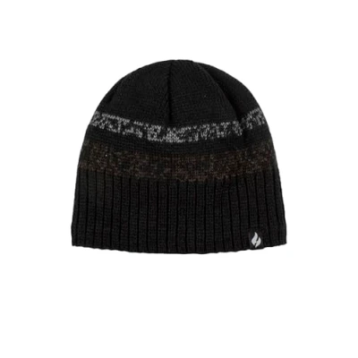 Image of Mens 1 Pack SOCKSHOP Heat Holders Tromso Deep Rib Hat Black One Size