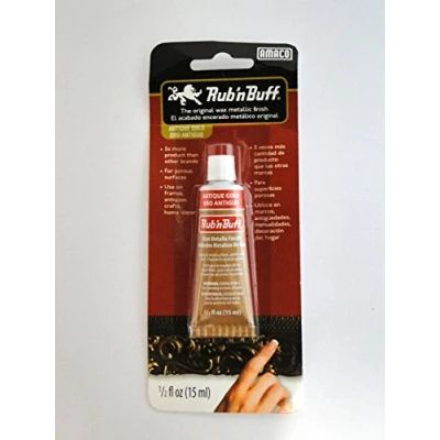 Image of Antique Gold Rub N Buff Original Metallic Gilding Wax Based Antiquing Decorating Crafts 15ml (Pack of 1)