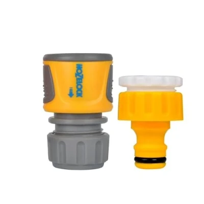 Image of Hozelock Threaded Tap &amp; Soft Touch Hose End Connector Set