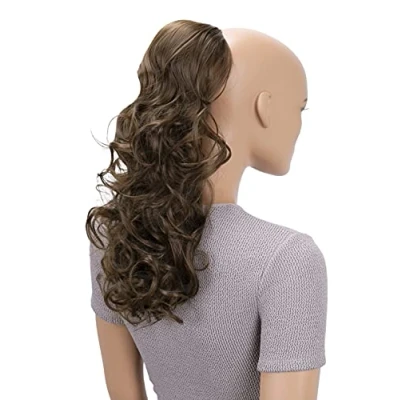 Image of CAISHA 18&quot; Hairpiece Ponytail Extensions Voluminous Wavy Brown PH18