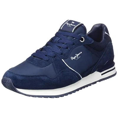 Image of Pepe Jeans Men&#039;s London City Sneaker, 595NAVY, 6 UK