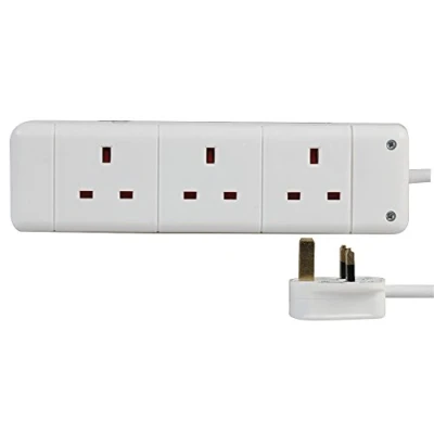 Image of Pro Elec 3G 5m White Extension Lead