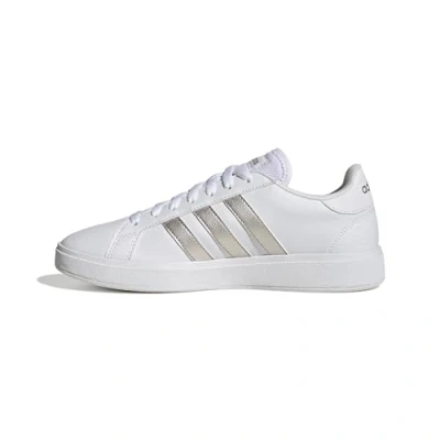 Image of adidas Women&#039;s Grand TD Lifestyle Court Casual Shoes, Cloud White/Platinum/Cloud White, 8.5 UK