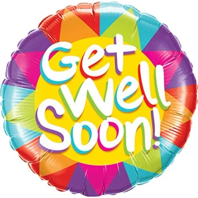 Image of Folat 49206Q Get Well Soon Balloon 46 cm, Foil, Multi Colored