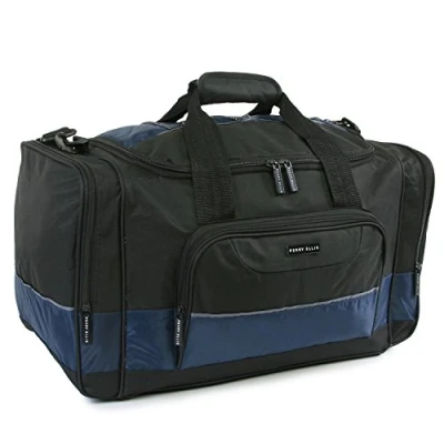 Image of Perry Ellis Men&#039;s Medium Business Travel Duffel Bag, Black/Navy