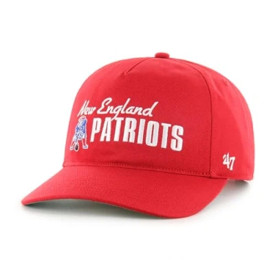 Image of 47 NFL New England Patriots Midway Hitch, Unisex Baseball Cap, Adjustable Snapback, Colour Red