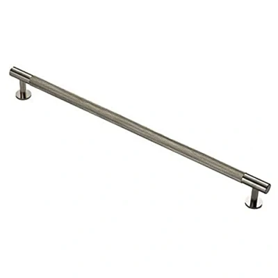 Image of Carlisle Brass Knurled Cupboard Pull Handle Satin Nickel 320mm FTD700