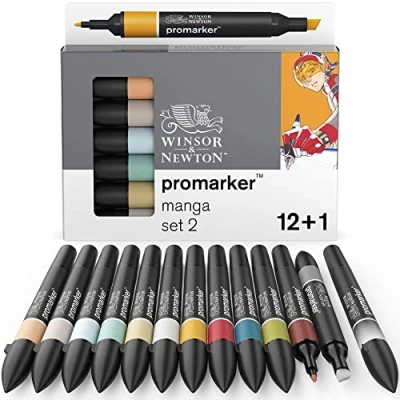 Image of Winsor &amp; Newton W&amp;N PROMARKER 12+1 Manga Expansion Pack 2, Multi, one Size
