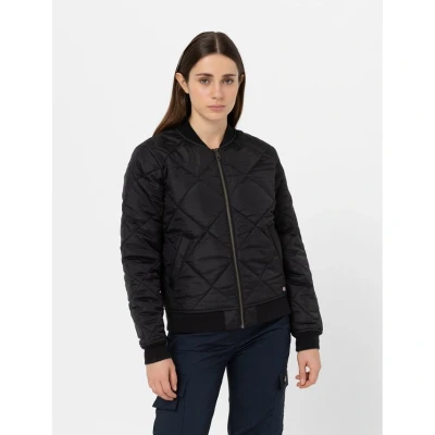Image of Dickies, Women&#039;s, QUILTED BOMBER JACKET, BLACK, XL