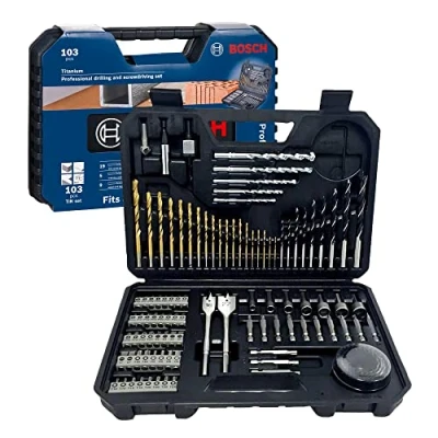 Image of Bosch Professional 2608594070 Mixed Accessory Set (103 Piece), Black