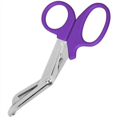 Image of Tuff Cut Scissors Tough Shears First Aid Nurse Paramedic Emergency EMT for Nurses, Doctors, Firefighters, Paramedics (Purple, Large 7.5&#039;&#039;)