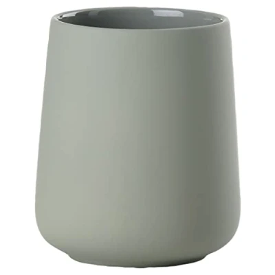 Image of Zone Denmark Nova One Earthenware Toothbrush Holder with Soft Touch Matcha Coating Green