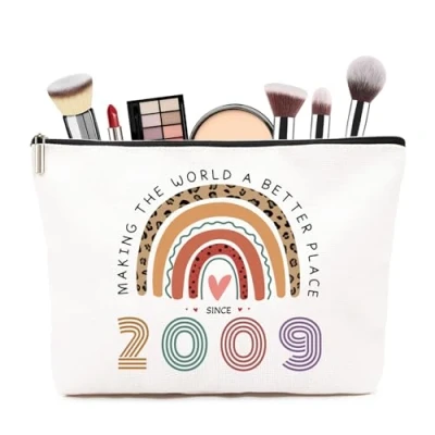 Image of ZUFIO 16th Birthday Gifts for Girl, Makeup Bag,16th Funny Gift Cosmetic Bags,16th Ideas Bag(2009)