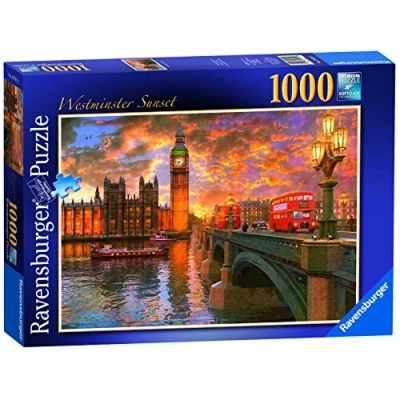 Image of Ravensburger London Westminster Sunset Jigsaw Puzzle 1000 Pieces for Adults and Kids Age 12 Years Up
