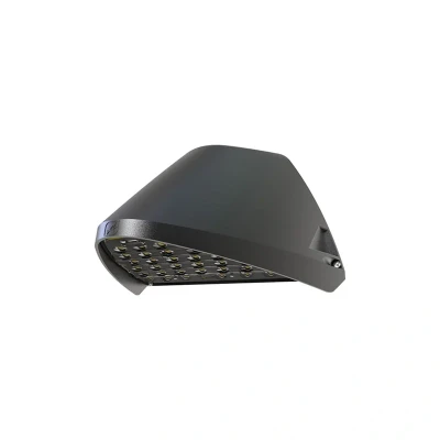 Image of Ansell Wolf Wallpack Multi Wattage CCT Silver Grey Wall Light