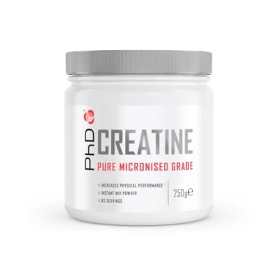 Image of PhD Nutrition 100% Micronised Creatine Monohydrate Powder Improved Strength and Performance During Exercise, 250g