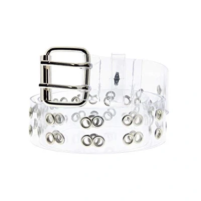 Image of Zac&#039;s Alter Ego Adjustable Clear Transparent PVC Belt with 2 Row Eyelets