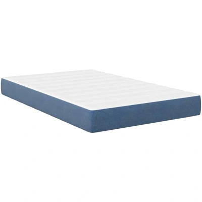 Image of vidaXL Pocket Spring Bed Mattress in Blue, Medium, 120x200x20 cm, Fabric