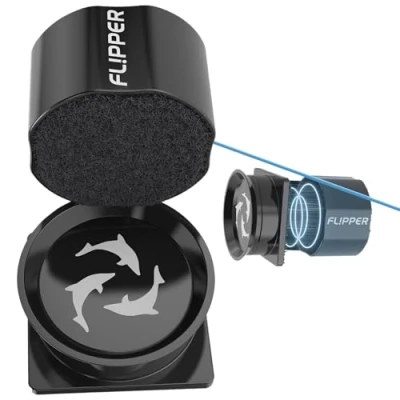 Image of FL!PPER Flipper Pico 2 in 1 Magnetic Algae Scrubber Scraper Aquarium Fish Tank Cleaner Black