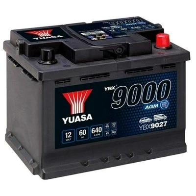 Image of Yuasa YBX9027 12V 60Ah 680A AGM Start Stop Plus Battery