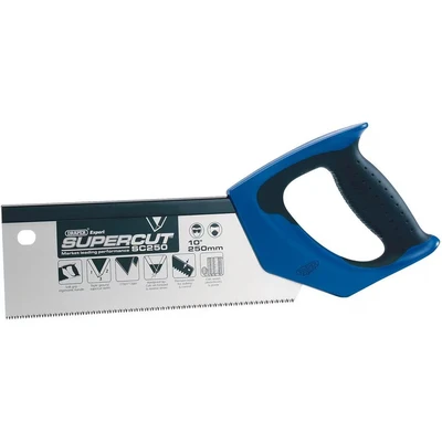 Image of Draper Supercut� Soft Grip Hardpoint Tenon Saw, 250mm/10&quot;, 11tpi/12ppi
