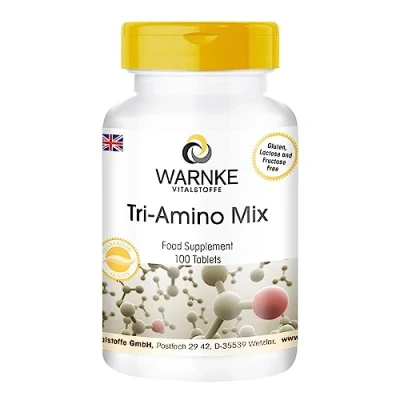 Image of Amino Acid Tablets arginine, lysine, ornithine Highly dosed 100 Warnke Vitalstoffe German Pharmacy Quality