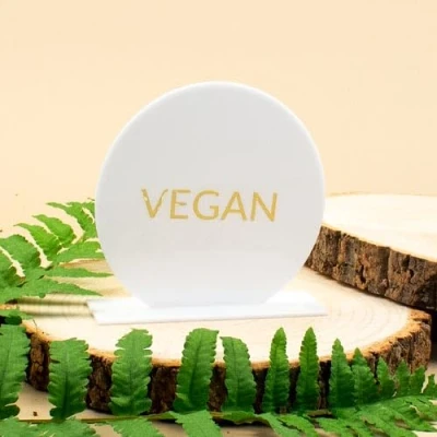 Image of Custom Vegan Food Acrylic Table Sign