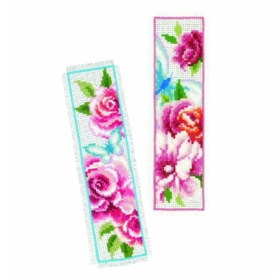 Image of Vervaco 1 Piece Bookmarks Flowers and Butterflies