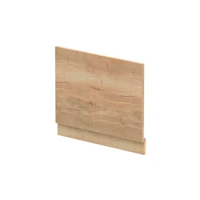 Image of 700mm Edge/Power Straight End Bath Panel &amp; Plinth Textured Woodgrain Autumn Oak