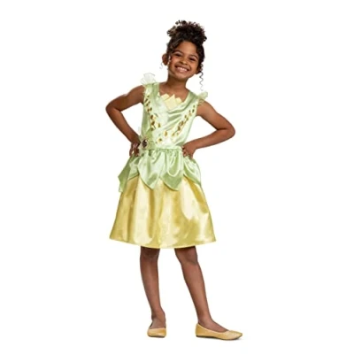 Image of Disney Official Classic Princess Tiana Costume Kids, Dress Up For Girls Size S