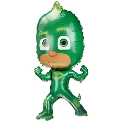 Image of Toyland® 79cm (31&quot;) PJ Masks Gekko Shaped Character Foil Balloon Kids Party Balloons