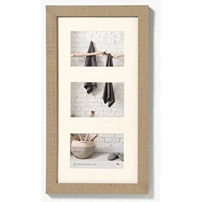 Image of walther Design Picture Frame Beige 3x 10x15 cm Gallery with PassepArtout, Home Wooden HO315C
