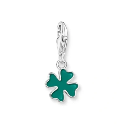 Image of Charmista Green Cold Enamel Clover Charm Pendant 2017 007 34
