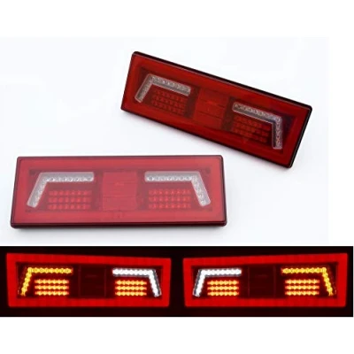 Image of 24/7Auto 2x LED thin rear tail position 12/24V lights lamps truck trailer chassis van caravan camper bus
